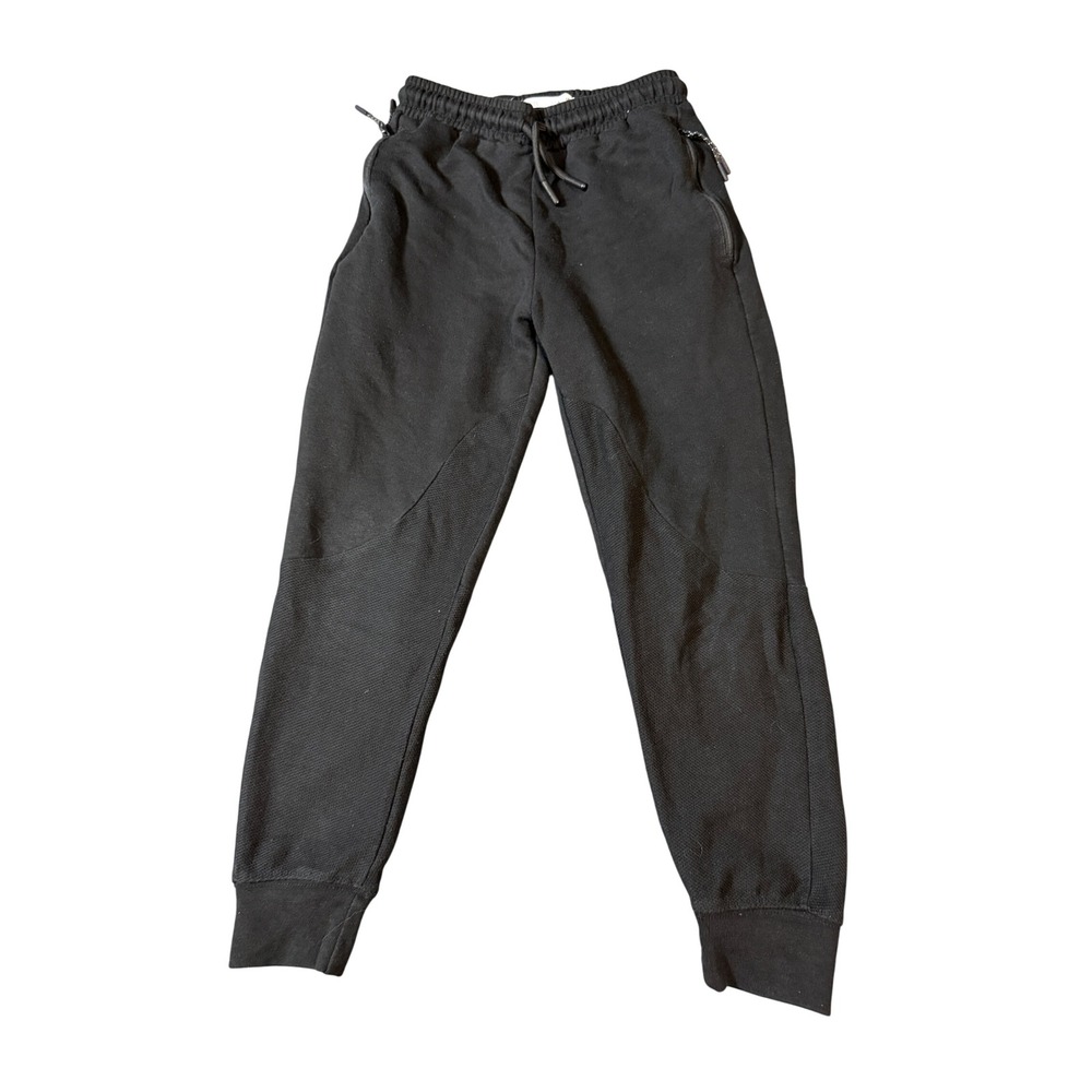 Zara‎ Size 9 Kid Boy Girl Unisex Black Joggers Pockets Cotton Blend Biker